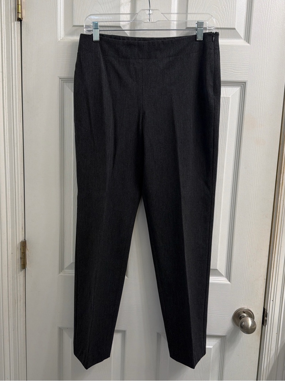Talbots Black Straight-Leg Side Zip Dress Pants size Charcoal Grey